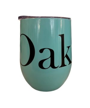 Stemless Wine Tumbler "Oak Park"  Light Blue